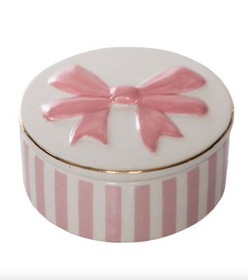 Bow Ceramic Ring Dish with Lid
