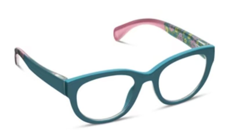 Peepers Bee, Color: Teal/Floral, Size: +2.50