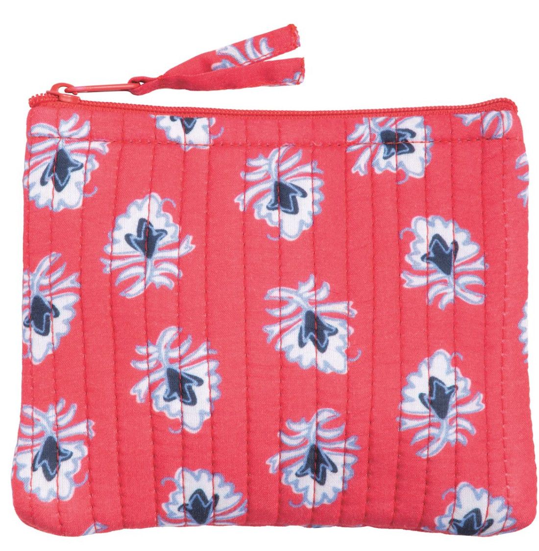 Americana Small Quilted Zipper Bag | Red