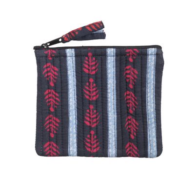 Americana Small Quilted Zipper Bag | Blue