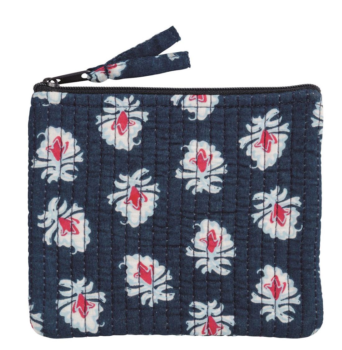 Americana Small Quilted Zipper Bag | Navy