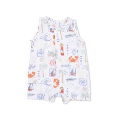 Angel Dear Club Mediterranean Shortie Romper, Size: 3-6 mo