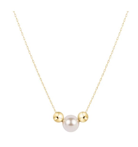 16" Necklace Gold Purpose Pearl