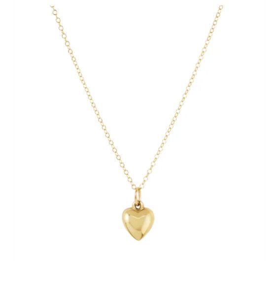 16" Necklace Gold Love Plush Small Gold Charm