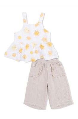 Angel Dear Happy Suns Peplum Tank + Pant Set