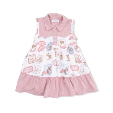 Angel Dear Rodeo Patches Bodysuit Dress, Size: 12-18 mo