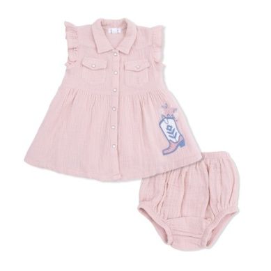 Angel Dear Yee-haw Western Pearl Dress +  Bloomer Set, Size: 12-18 mo