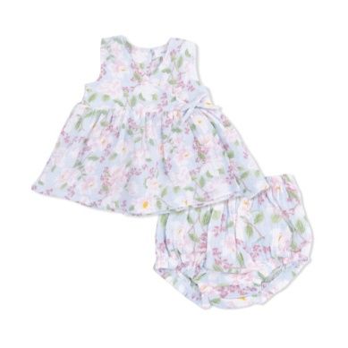 Angel Dear Magnolias Kimono Dress + Bloomer Set