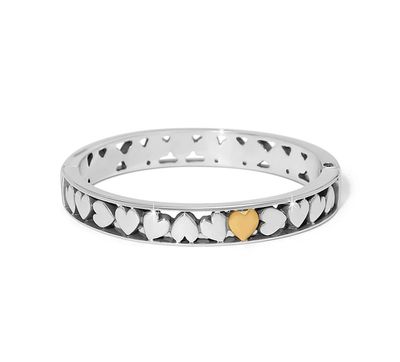 Mystery of Love Hearts Hinged Bangle