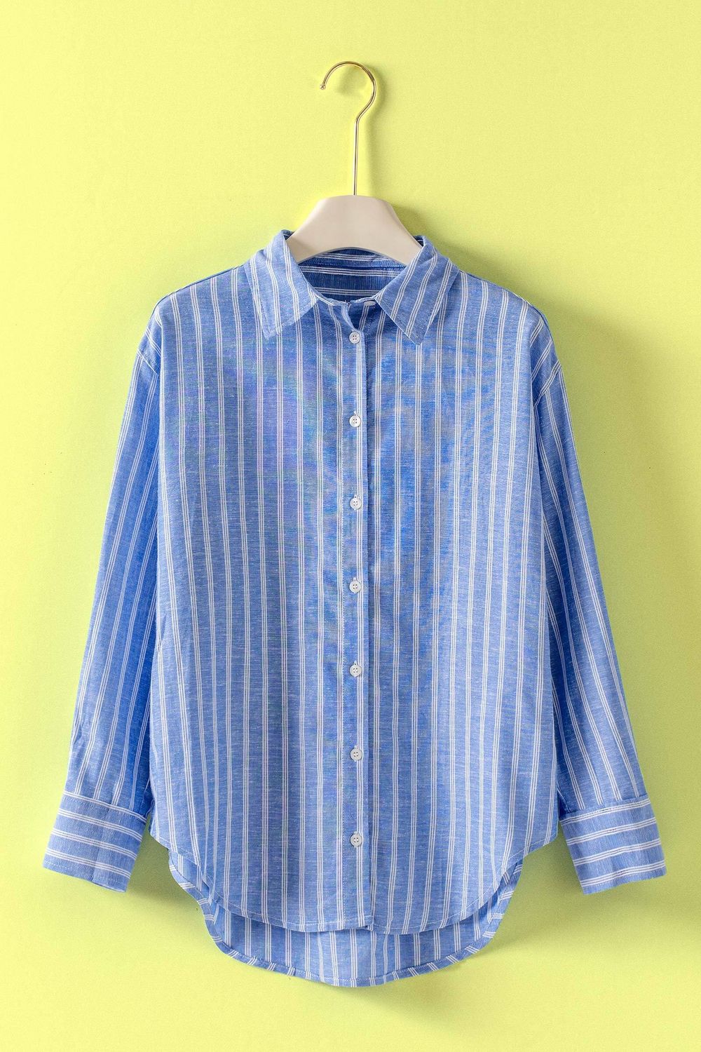 The Classic Button Up, Color: Blue, Size: S