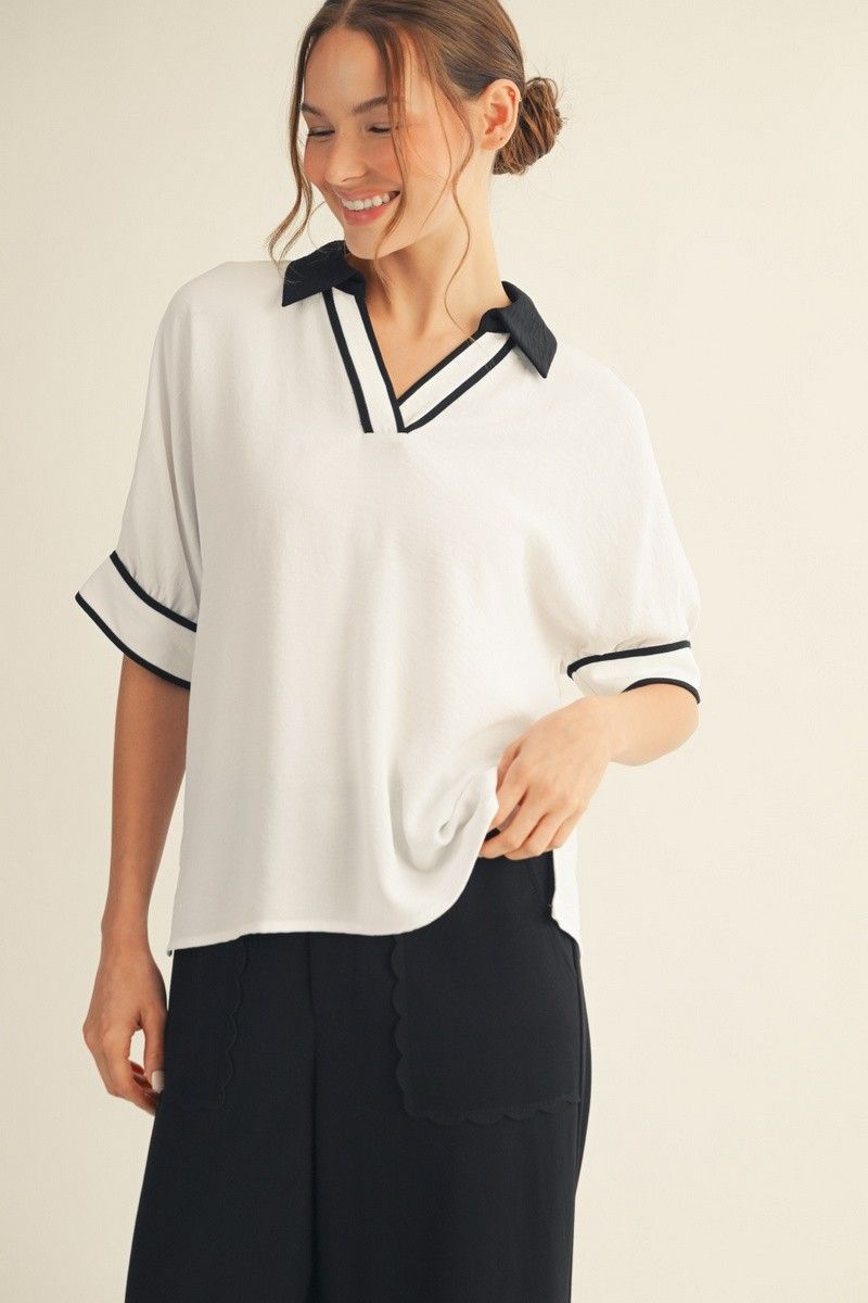 The Amalfi Top, Color: Off White, Size: S