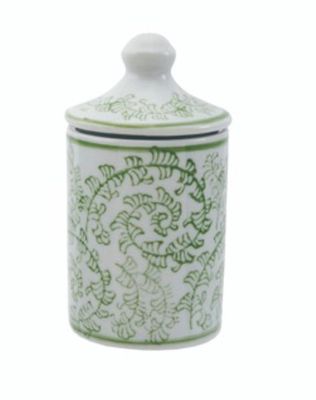 Green Floral Vine Spice Jar