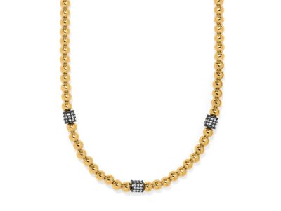 Merdian Petite Sation Gold/ Black Necklace