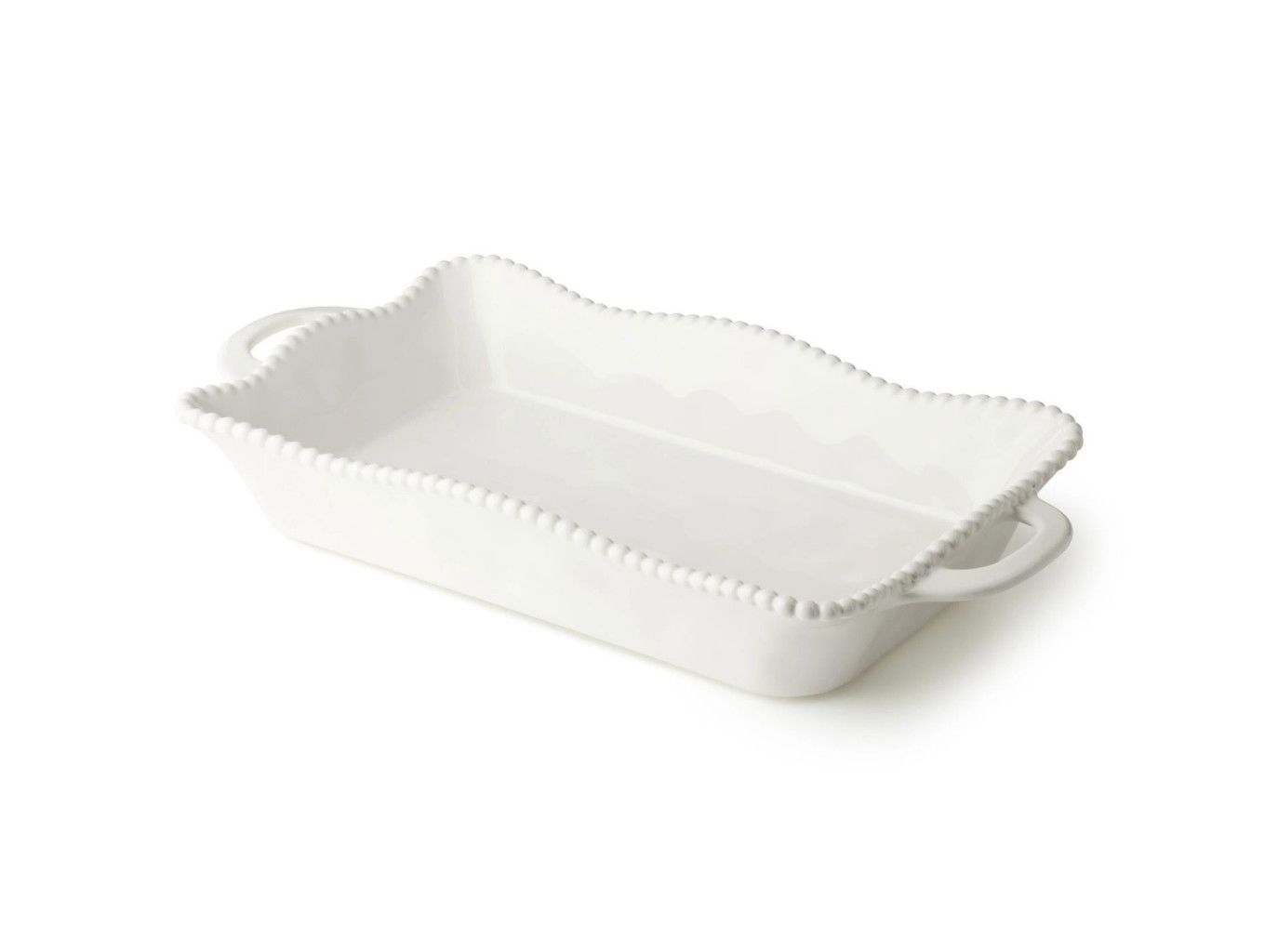 Perlette Cream Large Rectangular Baker | 16x10