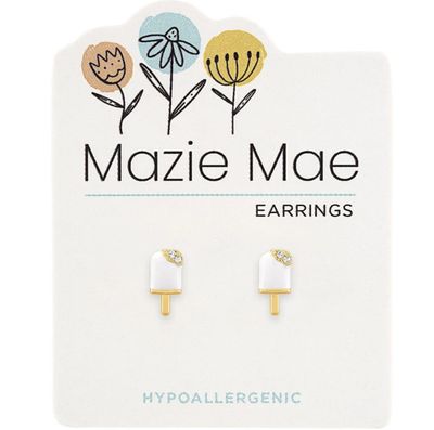 Mazie Mae Girls Earrings | Gold Popsicle Stud