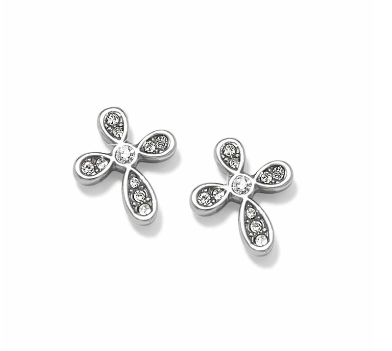 Enchanting Cross Post Earrings Silver