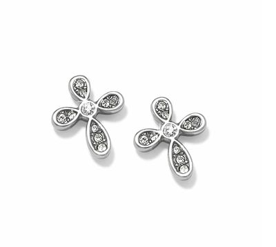Enchanting Cross Post Earrings Silver