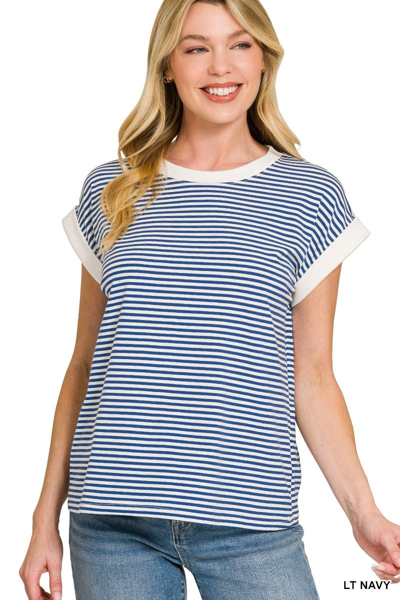 The Abilene Top, Color: LT Navy, Size: S