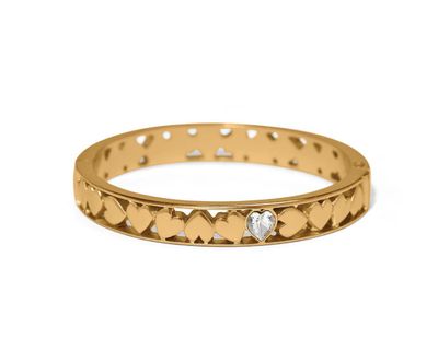 Mystery of Love Heart Hinged Bangle