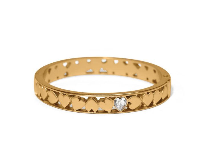 Mystery of Love Heart Hinged Bangle