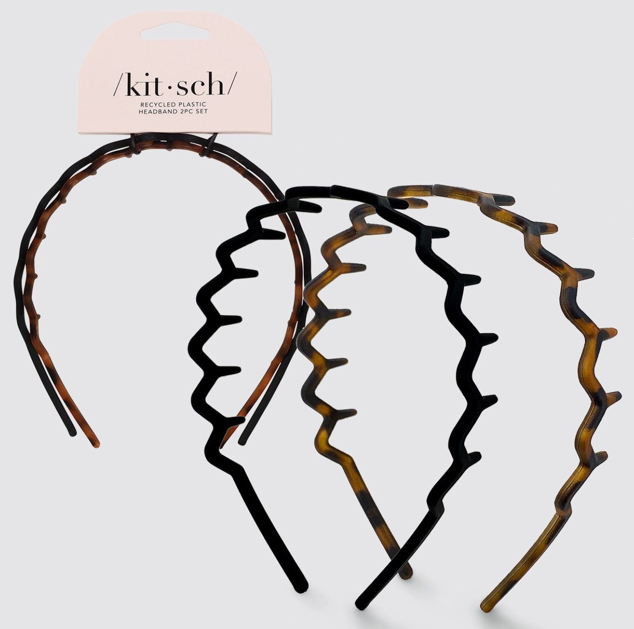 Zig Zag Headband 2pc | Black &amp; Tort