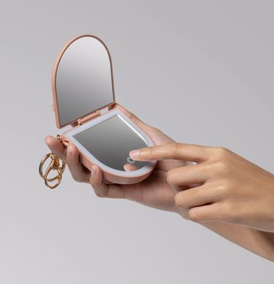 Terracotta Compact Mirror Keychain