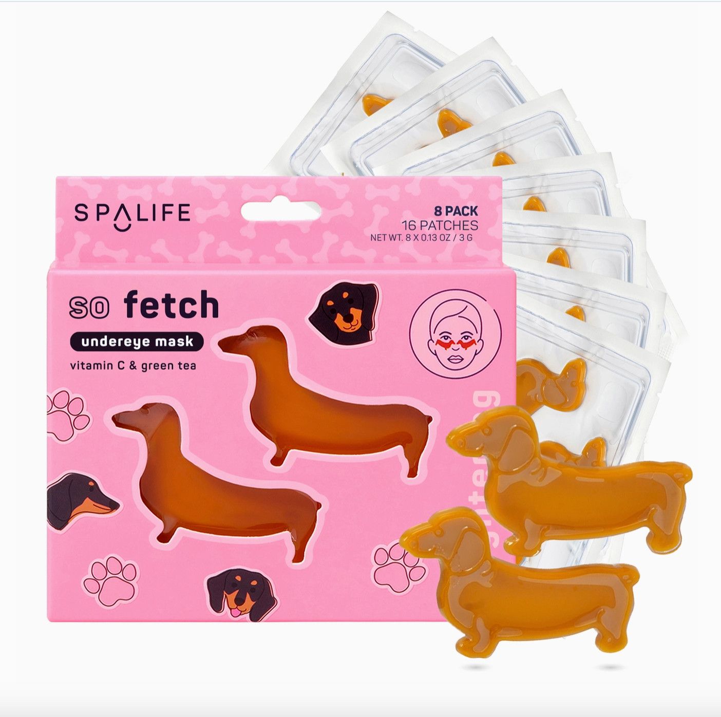 Dog Undereye Mask 8 Pack Set