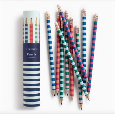 Varsity Stripes Set of 10 Pencils