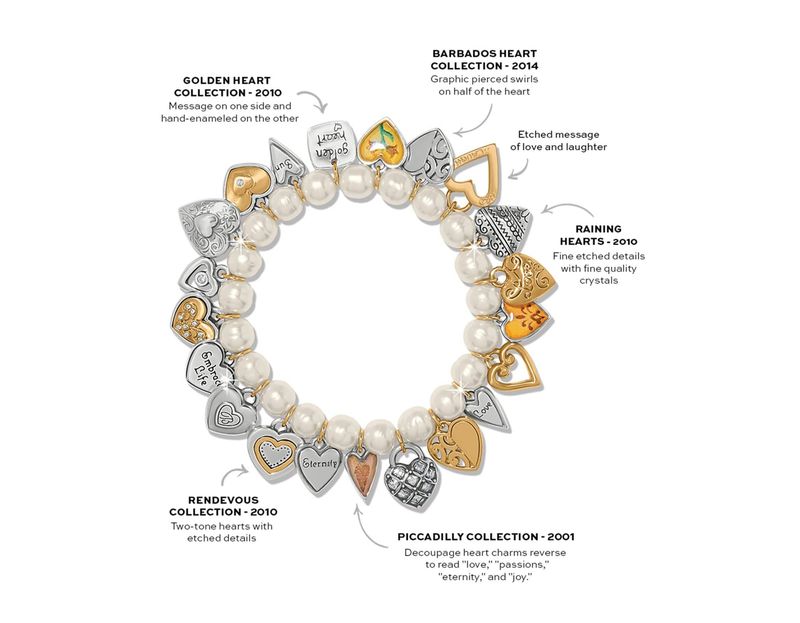 One Heart Pearl Stretch Bracelet