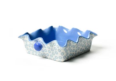 Pip Square Ruffle 9.5 Casserole Iris Blue