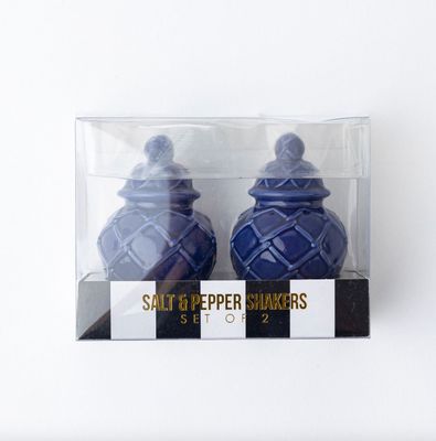 Navy Ginger Jar Salt &amp; Pepper Set