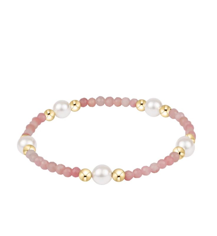 Enewton EXTENDS Purpose Pearl 6mm Gem Bracelet Pink Opal