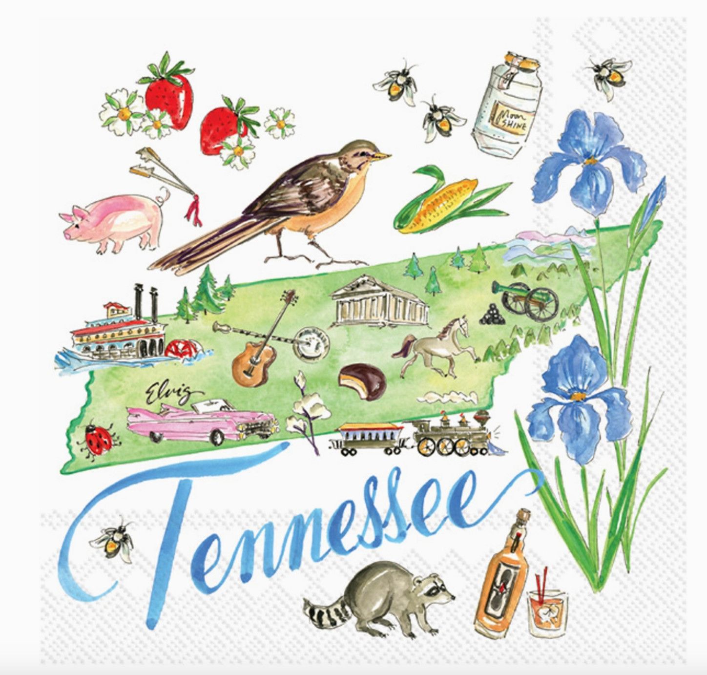 Cocktail Napkins TN State Collection