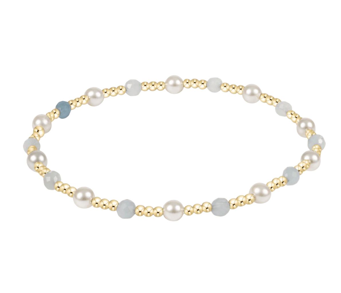 Enewton EXTENDS Pearl Sincerity 4mm Gem Bracelet Aquamarine