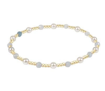 Enewton EXTENDS Pearl Sincerity 4mm Gem Bracelet Aquamarine