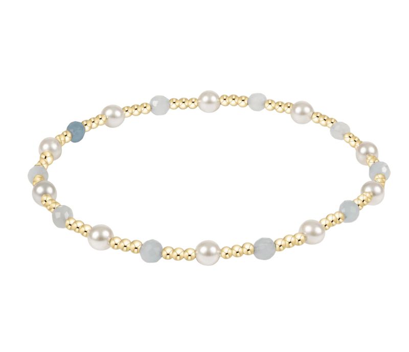 Enewton EXTENDS Pearl Sincerity 4mm Gem Bracelet Aquamarine