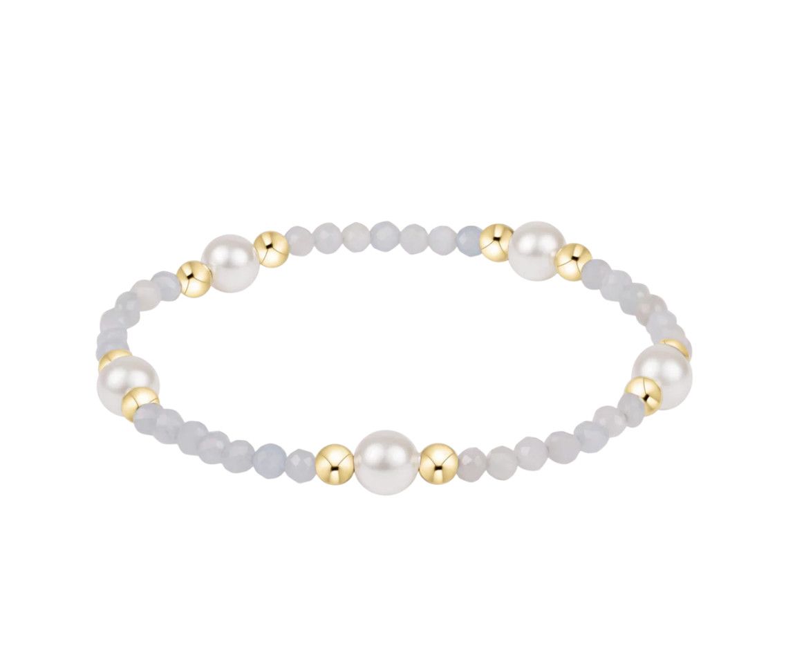 Enewton EXTENDS Purpose Pearl 6mm Gem Bracelet Aquamarine