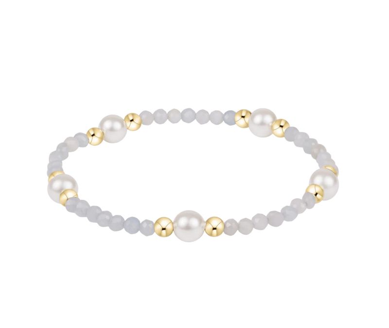 Enewton EXTENDS Purpose Pearl 6mm Gem Bracelet Aquamarine