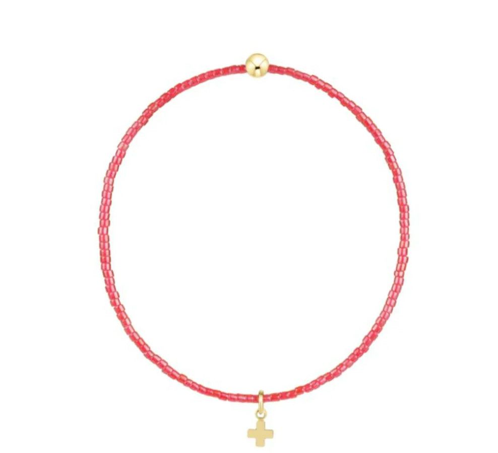 Enewton Hope Classic Sherbert Bracelet Signature Cross Small Gold Charm