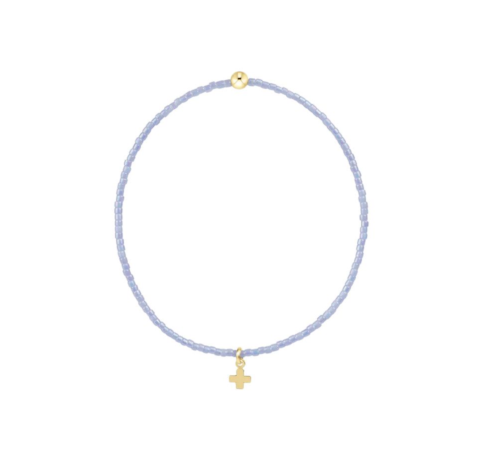 Enewton Hope Classic Ocean Mist Bracelet Signature Cross Small Gold Charm
