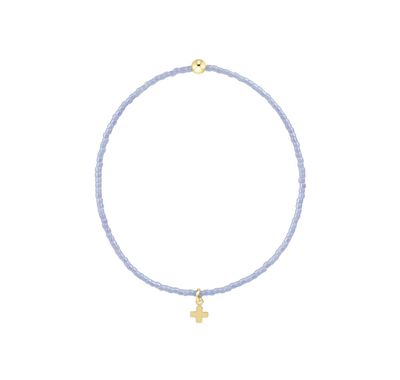 Enewton Hope Classic Ocean Mist Bracelet Signature Cross Small Gold Charm
