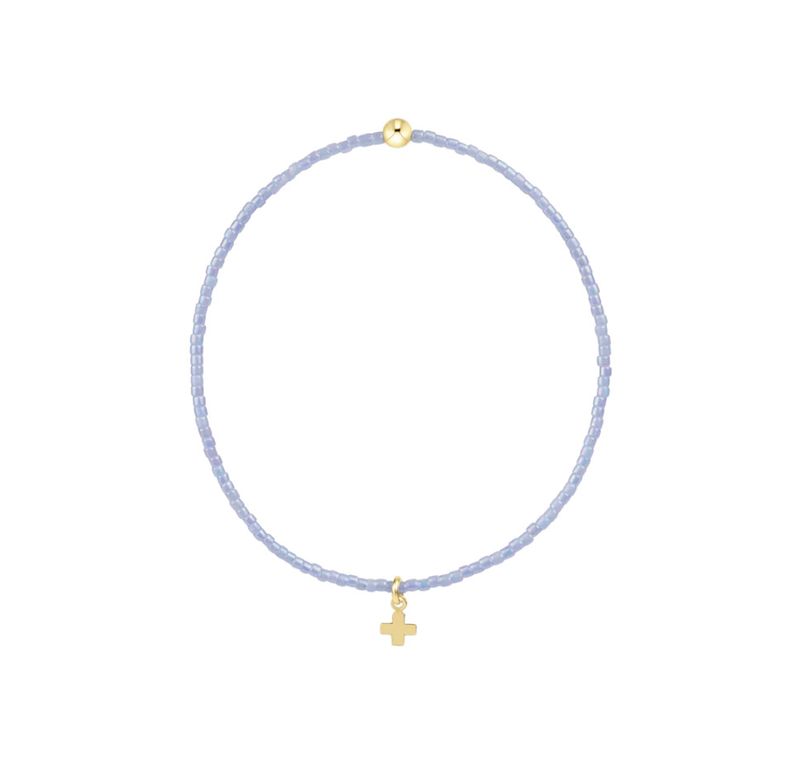 Enewton Hope Classic Ocean Mist Bracelet Signature Cross Small Gold Charm