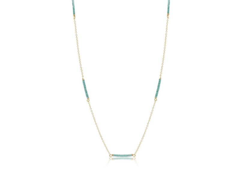Enewton 15" Choker Simplicity Chain Gold Hope Bliss Sea Glass