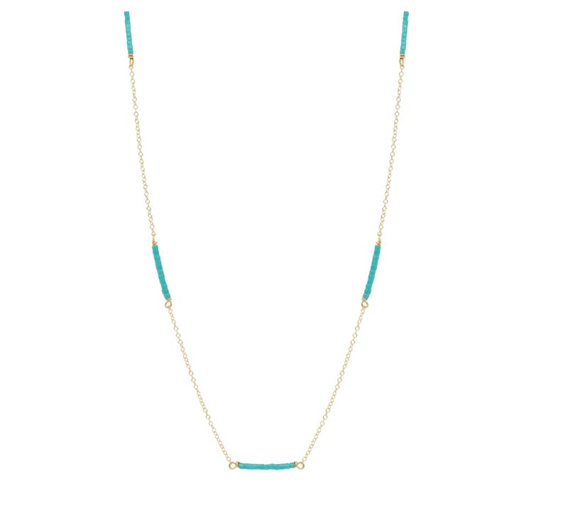 Enewton 15" Choker Simplicity Chain Gold Hope Bliss Turquoise
