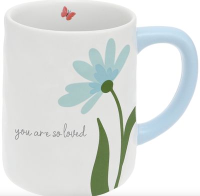 You Are So Loved Blue Flower 17oz Mug