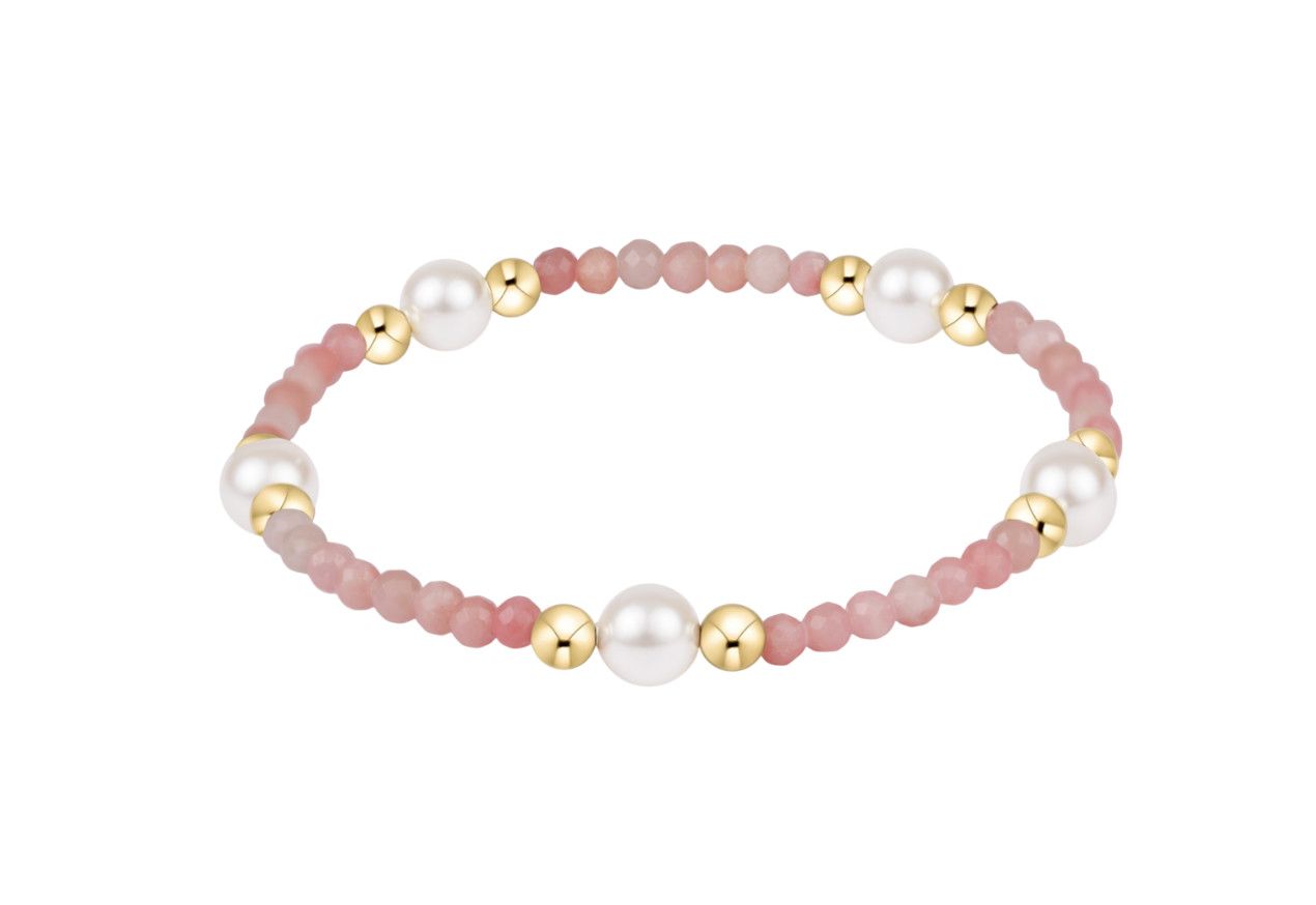 Enewton Purpose Pearl 6mm Gem Bracelet Pink Opal