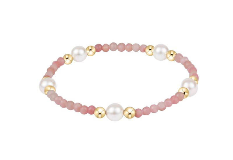 Enewton Purpose Pearl 6mm Gem Bracelet Pink Opal