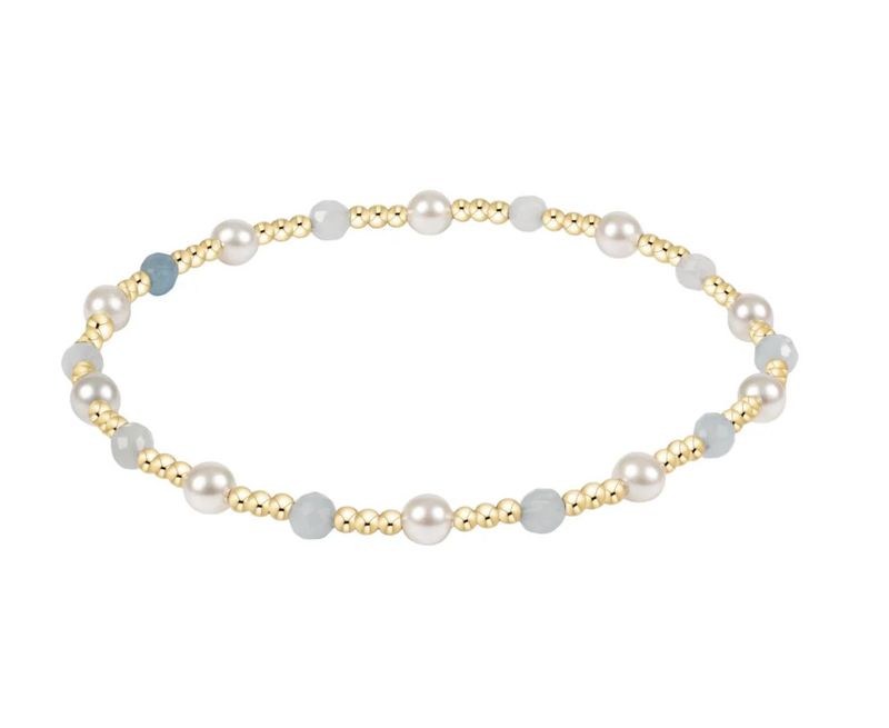 Enewton Pearl Sincerity 4mm Gem Bracelet Aquamarine