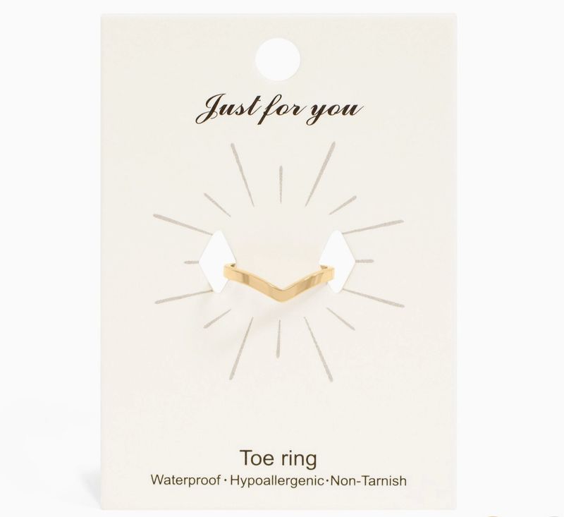 18k Gold Stainless Steel Toe Ring Gold | Point