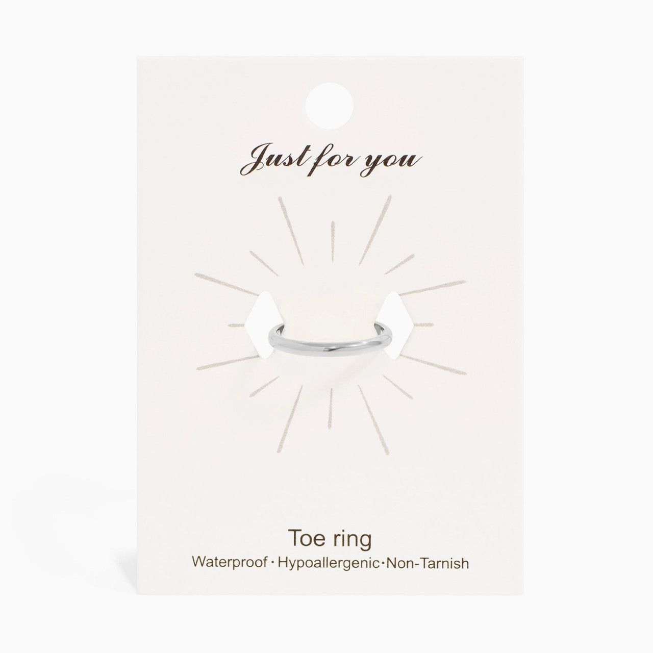 18k Gold Stainless Steel Toe Ring Silver | Minimalist